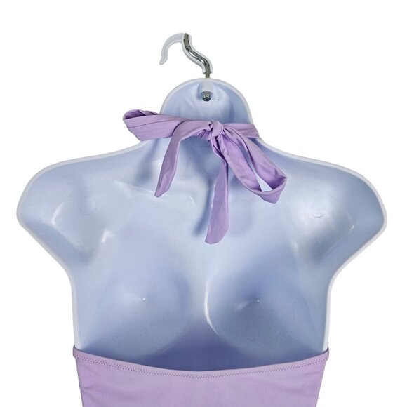 Suuksess Womens Lavender Size S Halter Neck One-Piece Swimsuit Tummy Control - Picture 8 of 12